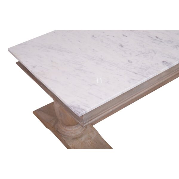 Adelaide Mango Wood Marble Top Coffee Table S b