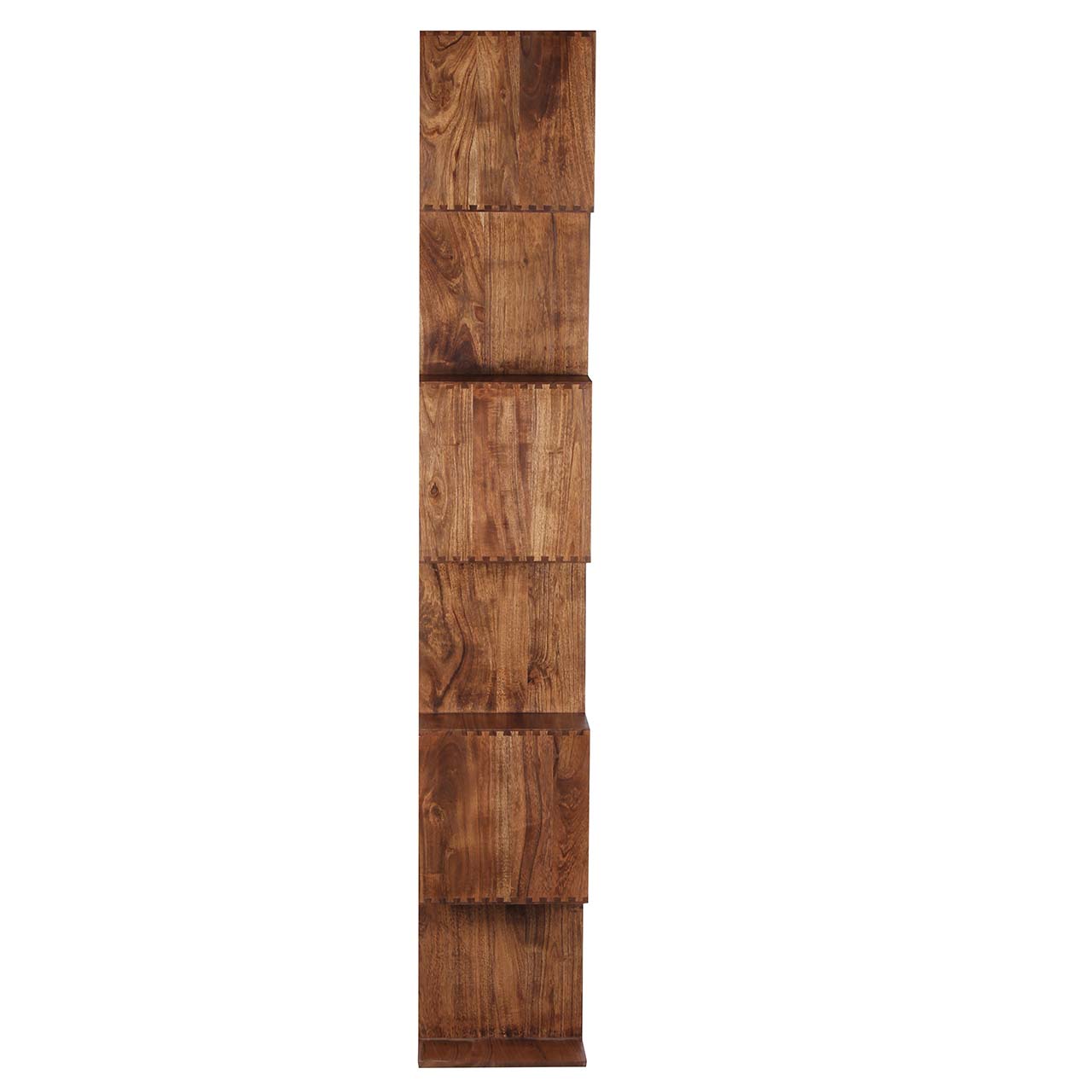 Compartment Acacia Wood Bookcase WW d