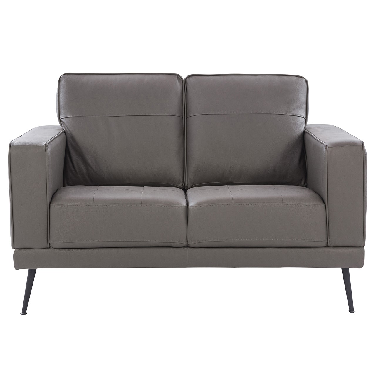 Eugene Leather Seater Sofa Grey