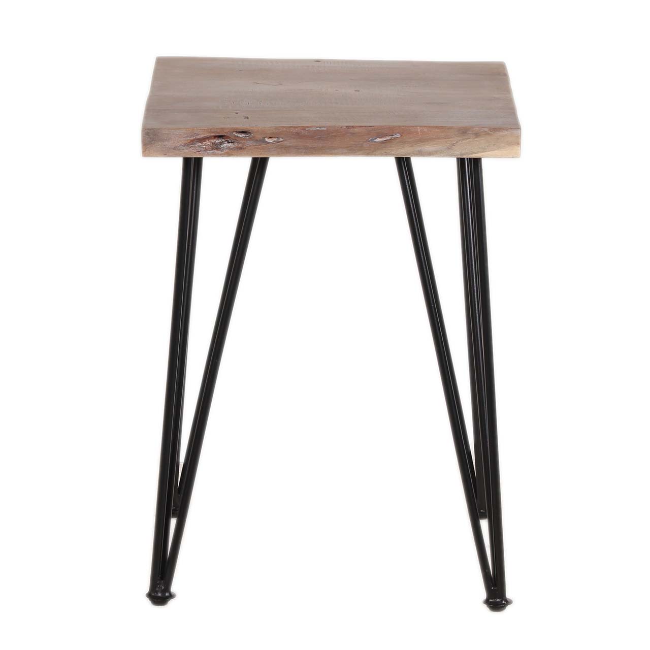 Forge Acacia Wood Iron End Table S
