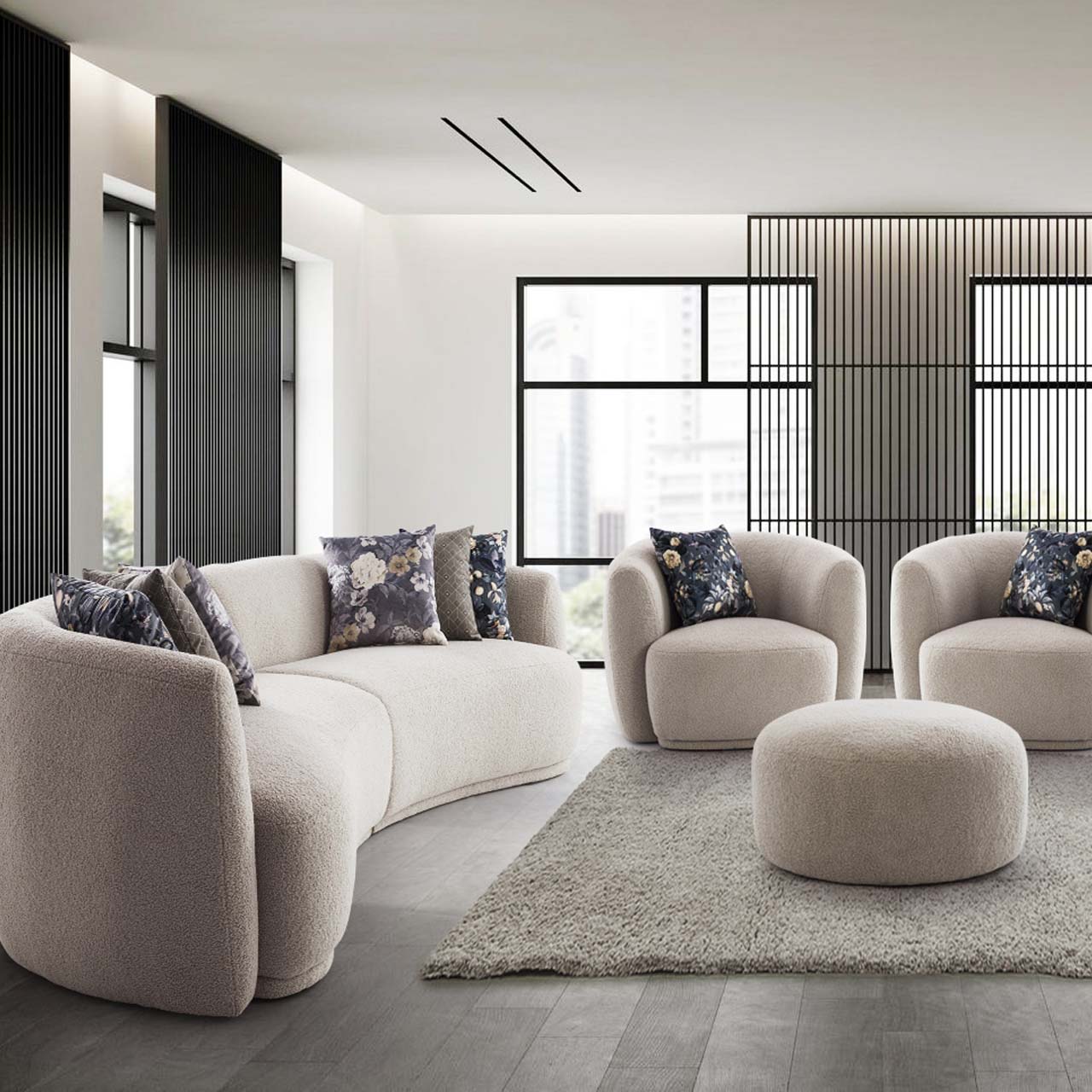 Framingham Fabric Seater Sofa d