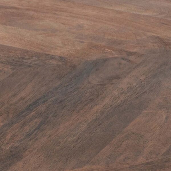 Industrial Mango Wood Iron Parquet Top Dining Table TH b