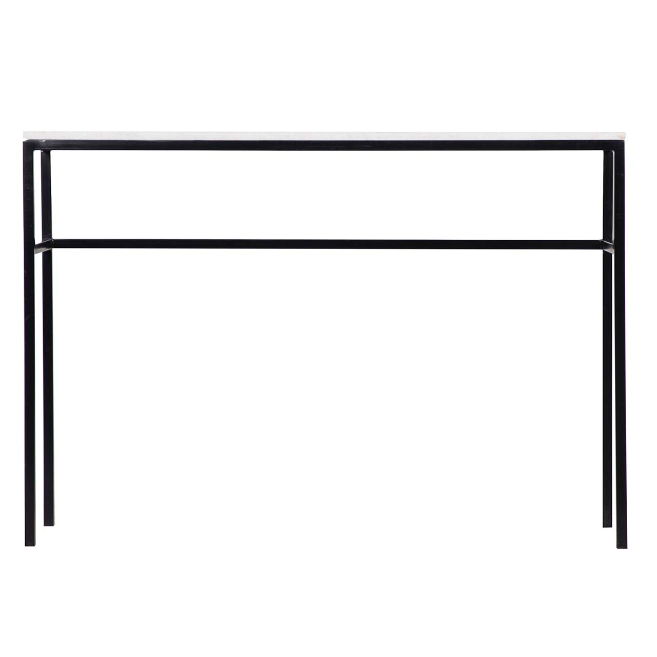 Keywest Iron Marble Top Console Table BK a