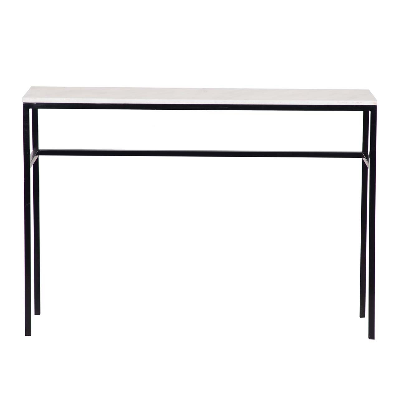 Keywest Iron Marble Top Console Table BK