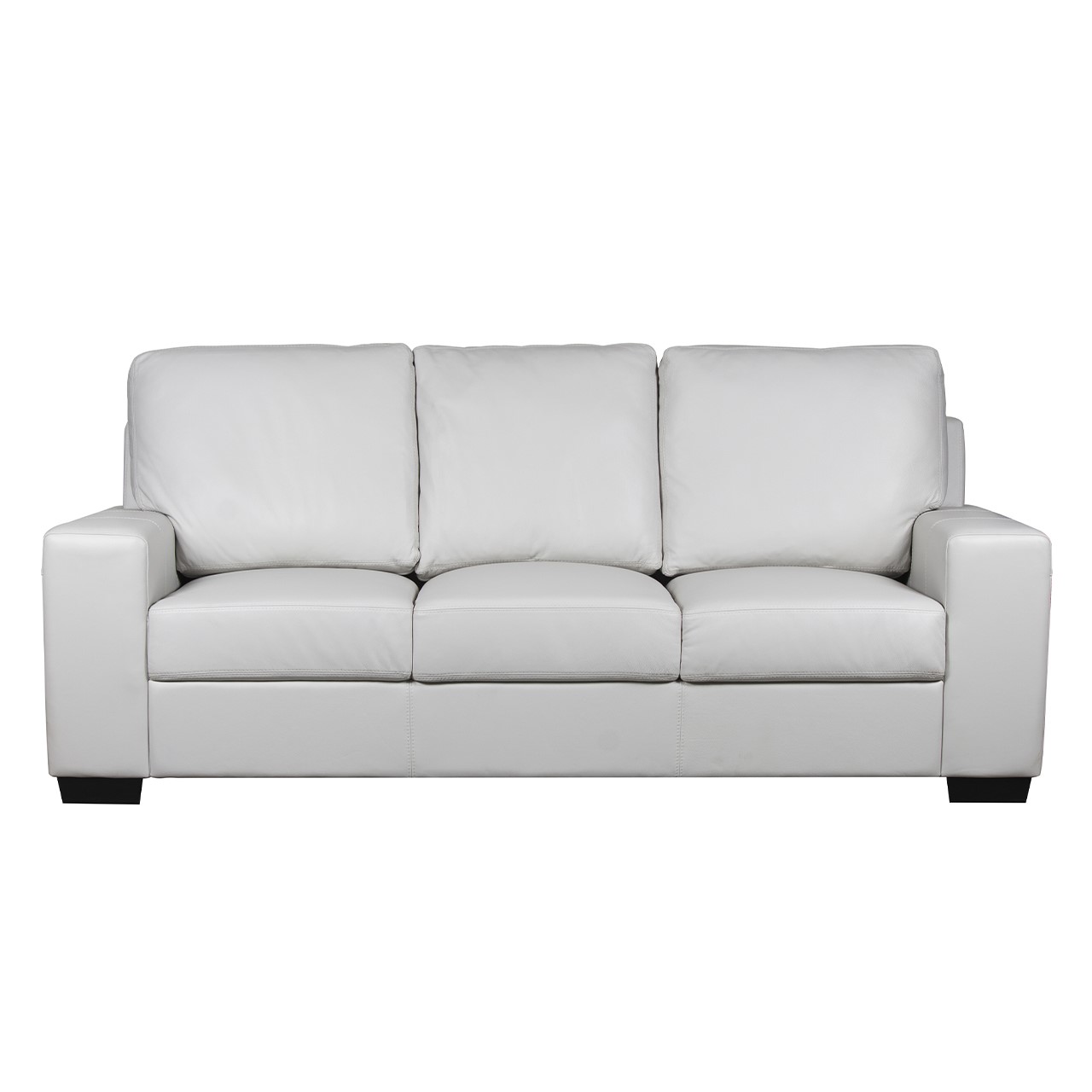 Reno Leather Seater Sofa Light Grey