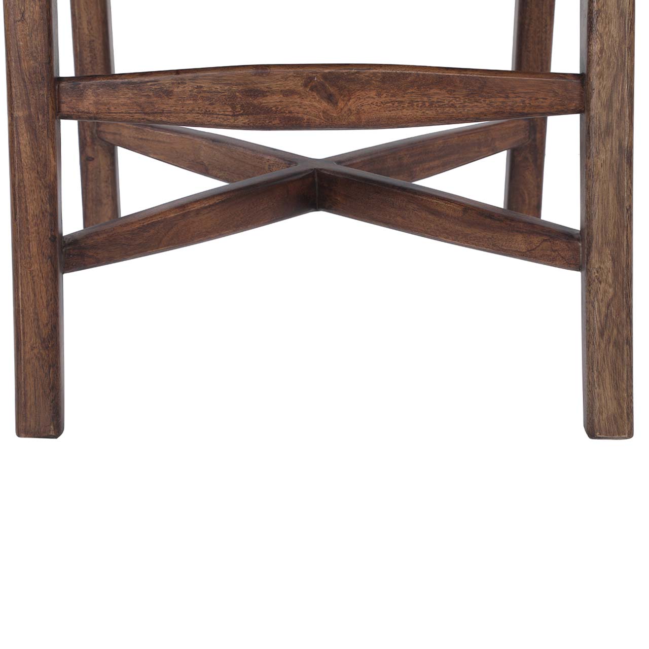 Santana Mango Wood Leather Dining Chair WW