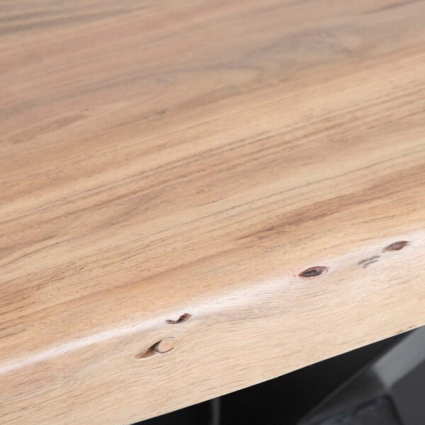 Spider Leg Acacia Wood Iron Coffee Table