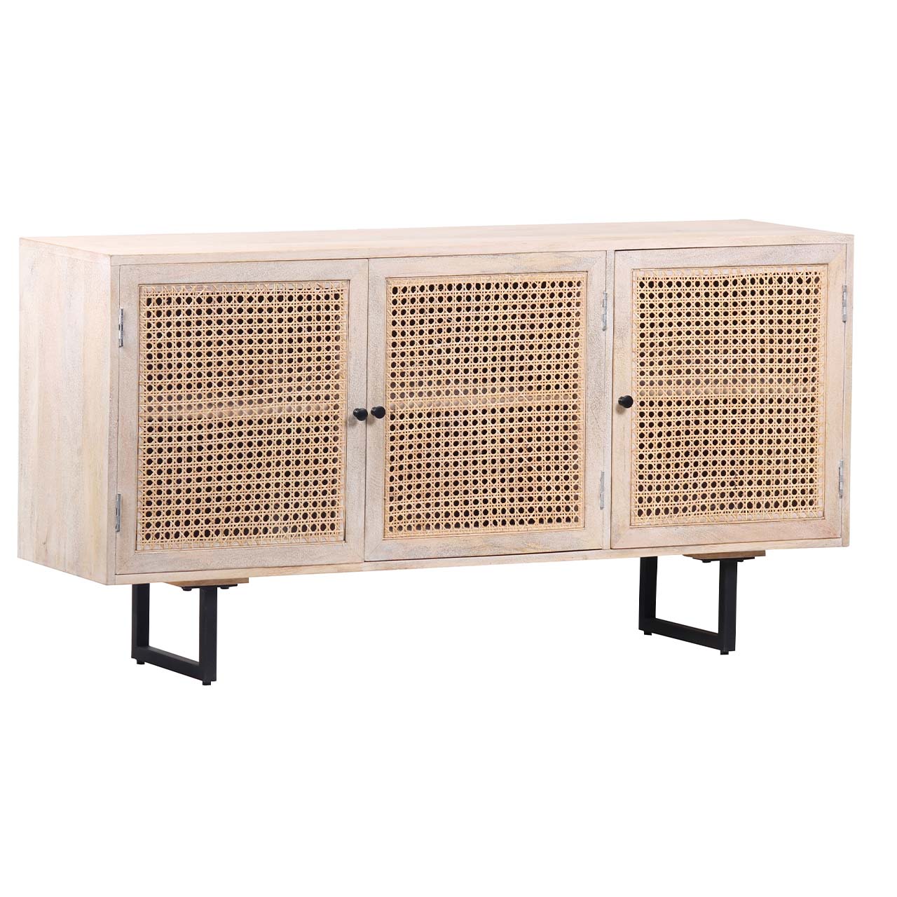 Sunda Mango Wood Rattan Door Cabinet BW