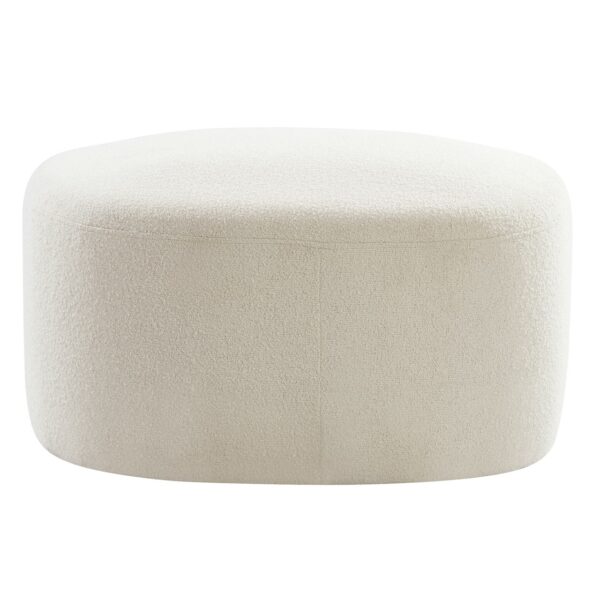 Washington Fabric Ottoman White 